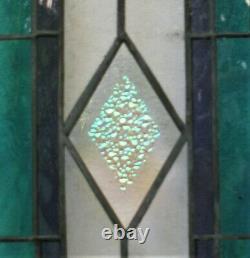 CLASSIC STYLE 21-1/2 x 10-1/2 real stained glass window panel hangs 2 ways