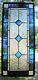 CLASSIC STYLE 23-3/4 x 10-1/2 real stained glass window panel hangs 2 ways