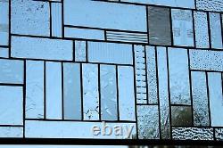 CLEAR STAINED GLASS PANEL/WINDOW PANEL Large 36 5/8 x 14 5/8Textured art glass
