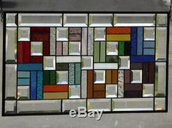 COLOR CONNECTION Amazing Stained Glass Panel Ready to Hang 28 ½x16 ½