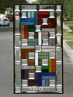 COLOR CONNECTION Amazing Stained Glass Panel Ready to Hang 28 ½x16 ½