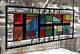 COLORFULLY GEOMETRICStained Glass Window Panel (Signed and Dated)