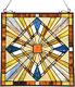 Capulina Mission Style Stained Glass Window Hangings Panels 20 W x 20 H Excellen