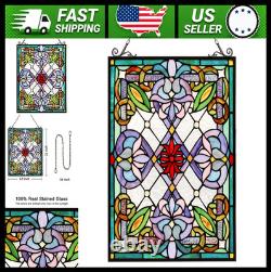Capulina Stained Glass Window Panel Victorian Tiffany Style Suncatcher