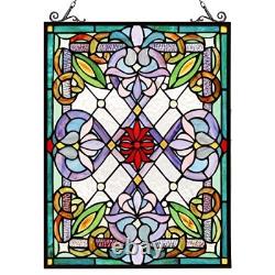 Capulina Stained Glass Window Panel Victorian Tiffany Style Suncatcher