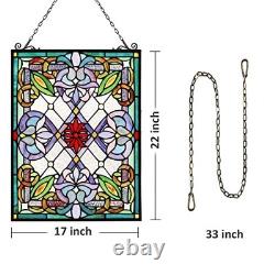 Capulina Stained Glass Window Panel Victorian Tiffany Style Suncatcher