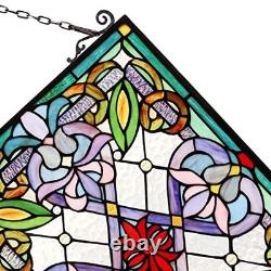 Capulina Stained Glass Window Panel Victorian Tiffany Style Suncatcher