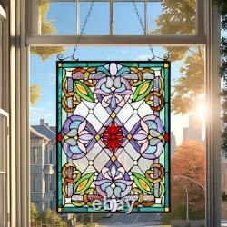 Capulina Stained Glass Window Panel Victorian Tiffany Style Suncatcher