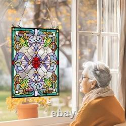 Capulina Stained Glass Window Panel Victorian Tiffany Style Suncatcher