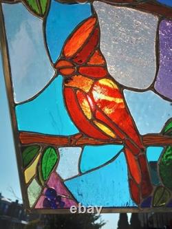 Cardinal 9X12 Contemporary Stained Glass By Jessica Joy Myers