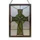 Celtic Cross Stained Glass Window Panel