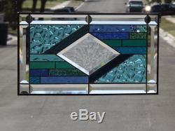 Center Stage Beveled Stained Glass Window Panel Ea. 19 1/4 x 11 1/4