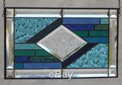 Center Stage Beveled Stained Glass Window Panel Ea. 19 1/4 x 11 1/4