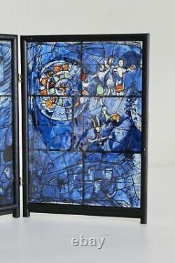 Chagall Vtg Mid Century Modern Stained Glass Window Panel Art Institute Chicago