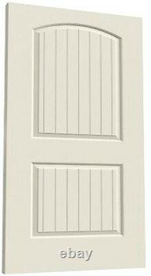 Cheyenne 2 Panel Arch Top V-Groove Primed Molded Solid Core MDF Doors Prehung