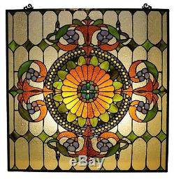 Chloe Lighting Tiffany Style Victorian Window Panel Iris CH1P511CV25-GPN