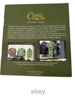 Clara God Bless This Home Stained Glass Hanging Panel, Blessings Irish Glass