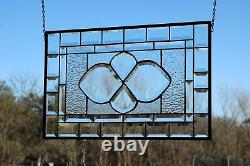 Clear Beveled Stained Glass Panel, Window HMD-US-? 20 1/2 x 14 1/2