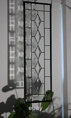 Clear Beveled Stained Glass Panel, Window HMD-US-? 28 5/8 X 8 5/8