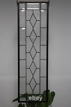 Clear Beveled Stained Glass Panel, Window HMD-US-? 28 5/8 X 8 5/8