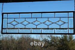 Clear Beveled Stained Glass Panel, Window HMD-US-? 28 5/8 X 8 5/8