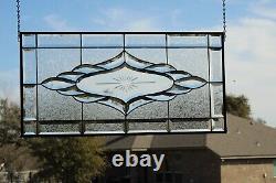 Clear Beveled Stained Glass Panel, Window Hanging 28 1/2 x 14 1/2Remarkabel