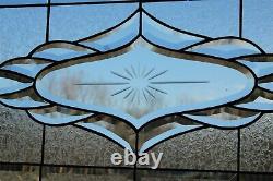 Clear Beveled Stained Glass Panel, Window Hanging 28 1/2 x 14 1/2Remarkabel