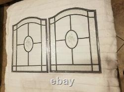 Clear Beveled Stained Glass Window Panel Or Cabinet Insert