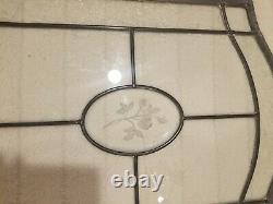 Clear Beveled Stained Glass Window Panel Or Cabinet Insert