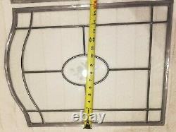 Clear Beveled Stained Glass Window Panel Or Cabinet Insert