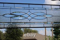 Clear Stained Glass Panel. 14.75 x 58.75. Contemporary Rectangular Window