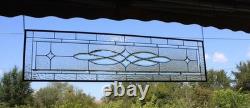 Clear Stained Glass Panel. 14.75 x 58.75. Contemporary Rectangular Window