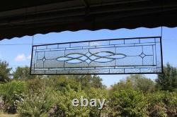 Clear Stained Glass Panel. 14.75 x 58.75. Contemporary Rectangular Window
