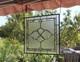 Clear Stained Glass Panel. Modern Window Decor