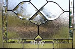 Clear Stained Glass Panel. Modern Window Decor