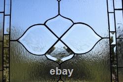 Clear Stained Glass Panel. Modern Window Decor Clear Stained Glass Panel. Modern Window Decor