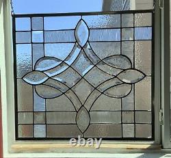 Clear Twist Stained Glass Window Panel Hanging- 22 1/2 X 20 1/2