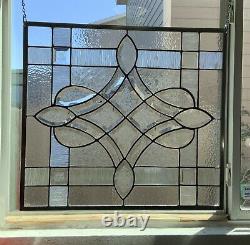 Clear Twist Stained Glass Window Panel Hanging- 22 1/2 X 20 1/2