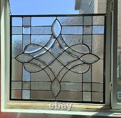 Clear Twist Stained Glass Window Panel Hanging- 22 1/2 X 20 1/2