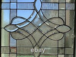 Clear Twist Stained Glass Window Panel Hanging- 22 1/2 X 20 1/2