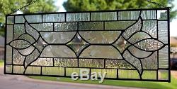 Clear Victorian Stained Glass Window Panel