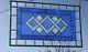 Cobalt. Beveled Stained Glass Window Panel-Transom- 25 5/8x1 15 5/8