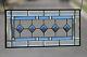 Cobalt Blue-Beveled Stained Glass Window Panel- Hanging 28 5/8 x 12 1/2