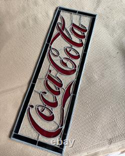 Coca Cola Coke Stained Glass Tiffany style Sign Panel Window Suncatcher