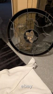 Collectors View a Rare, Modern, Handcrafted Clear Stain Glass Window Panel 21