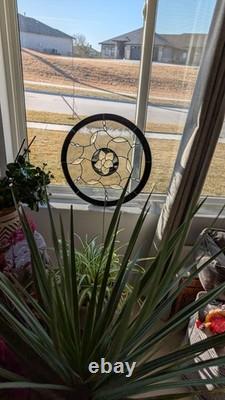 Collectors View a Rare, Modern, Handcrafted Clear Stain Glass Window Panel 21