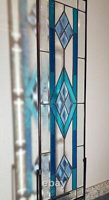 Color is Power Beveled Stained Glass Window Panel-Sidelight/Transom 3 ft
