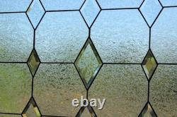 Contemporary Stained Glass panel beveled handcrafted window hanging 35x32