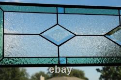 Contemporary Stained Glass panel, beveled handcrafted, window hanging 47 1/2 x 8