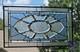 Contemporary rectangular stained glass window panel hanging 26 1/2 x 14 1/2 priv